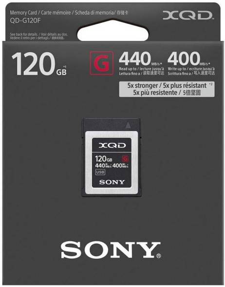 Карта памяти Sony 120Gb XQD G series 400/440 MB/s (QD-G120F)