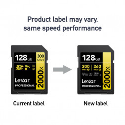 Карта памяти Lexar SDXC 128GB Professional 2000x UHS-II U3 V90 300/260 MB/s в Москве