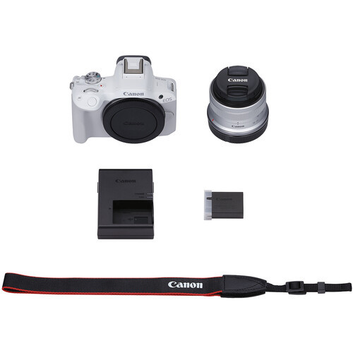 Фотоаппарат беззеркальный Canon EOS R50 Kit RF-S 18-45mm F4.5-6.3 IS STM, белый