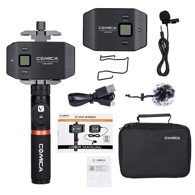 Петличный радио микрофон CoMica CVM-WS50(A) для смартфона