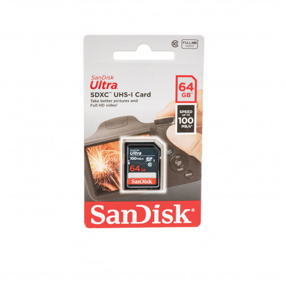 Карта памяти SanDisk Ultra SDXC 64Gb Class 10 UHS-I 100MB/s (SDSDUNR-064G-GN6IN)