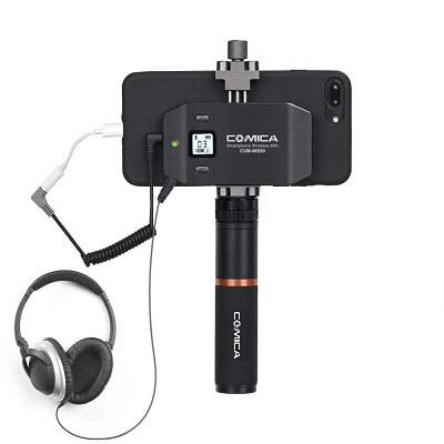 Петличный радио микрофон CoMica CVM-WS50(B) для смартфона в Краснодаре