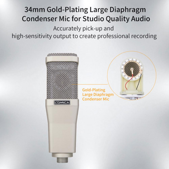 Микрофон Comica STM01 (профессиональный, студийный  для камеры)