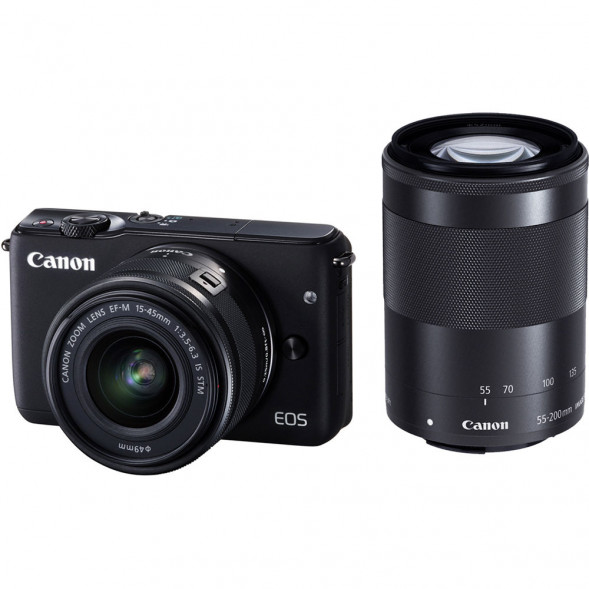 Фотоаппарат беззеркальный Canon EOS M 10 KIT 15-45 IS STM+55-200 IS STM