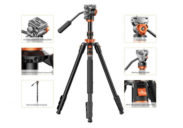 Штатив K&amp;amp;F Concept K234A7+FH-03