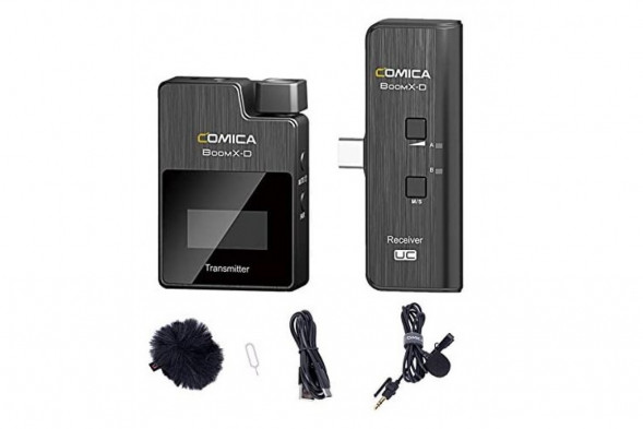 Беспроводной петличный микрофон Comica BoomX-D UC1 (TX+UC RX) 2,4G для смартфонов с разъемом USB-C