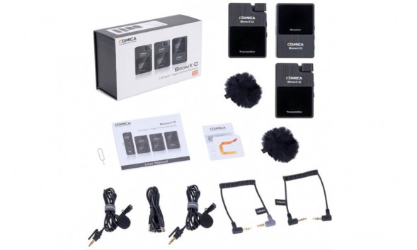 Беспроводной петличный микрофон Comica BoomX-D UC2 (TX+TX+UC RX) 2,4G для смартфонов с разъемом USB-C
