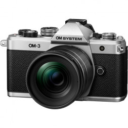 Фотоаппарат беззеркальный OM System OM-3 kit 12‐45mm F4 PRO Silver в Москве
