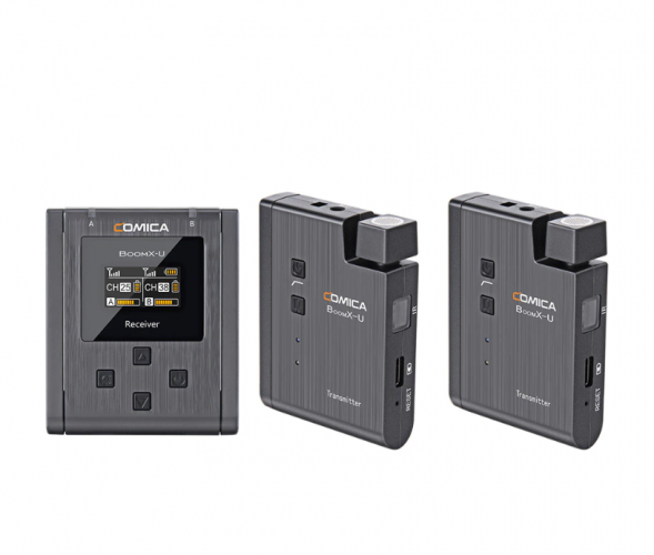 Многофункциональный мини-беспроводной UHF микрофон Comica BoomX-U U2 (TX+TX+RX) 