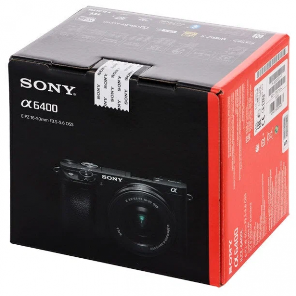 Фотоаппарат беззеркальный Sony Alpha ILCE-6400 Kit E PZ 16–50 мм F3.5–5.6 OSS (SELP1650), серебристый