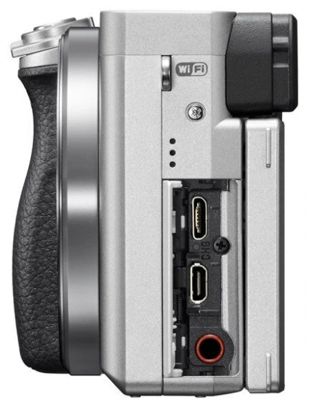 Фотоаппарат беззеркальный Sony Alpha ILCE-6400 Kit E PZ 16–50 мм F3.5–5.6 OSS (SELP1650), серебристый