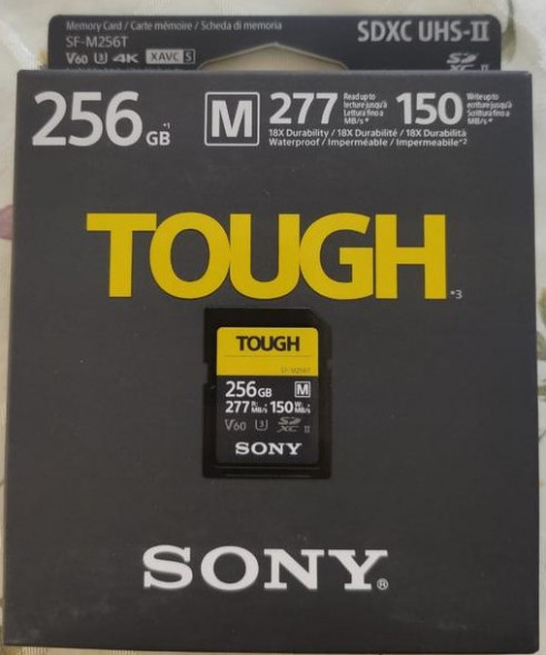 Карта памяти Sony SDXC Tough 256GB UHS-II U3 V60 R277/W150MB/s (SF-M256T)