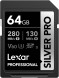 Карта памяти Lexar SDXC 64GB Professional Silver Pro UHS-II U3 V60 280/130 MB/s