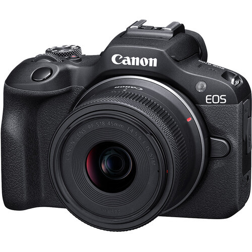 Фотоаппарат беззеркальный Canon EOS R100 Kit RF-S 18-45mm F4.5-6.3 IS STM черный