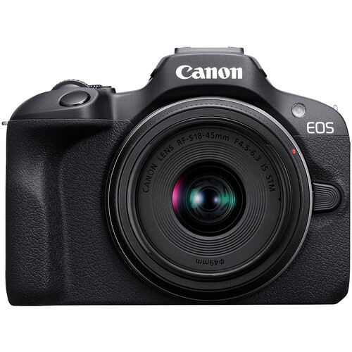 Фотоаппарат беззеркальный Canon EOS R100 Kit RF-S 18-45mm F4.5-6.3 IS STM черный — 