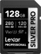 Карта памяти Lexar SDXC 128GB Professional Silver Pro UHS-II U3 V60 280/120 MB/s